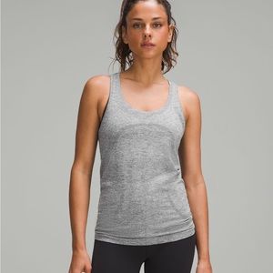Swiftly Tech Tank Top, Lululemon - Slate/White, size 8